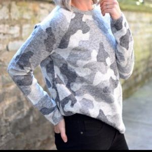 Athleta Undercover Merino Wool Camo Sweater XSmall